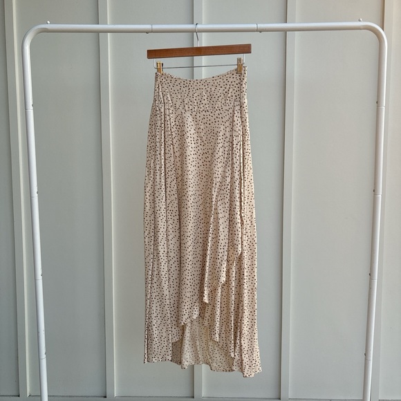 Japna Dresses & Skirts - Japna - Brown Polka Dot Cream Skirt